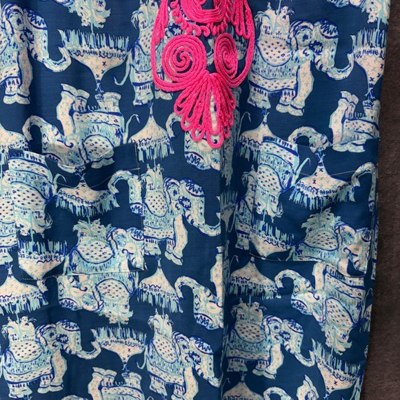Lilly Pulitzer Carlotta Shift Dress Size 2 Joy Ride Elephant Print Embroidered - Picture 5 of 13